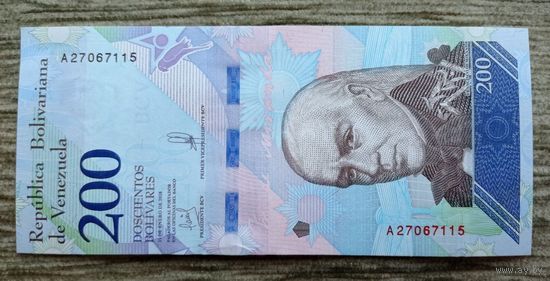 Werty71  Венесуэла 200 боливаров 2018 UNC банкнота