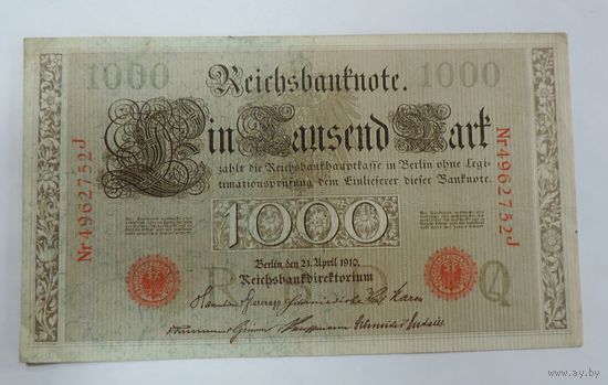 1000 марок 1910 г. Германия
