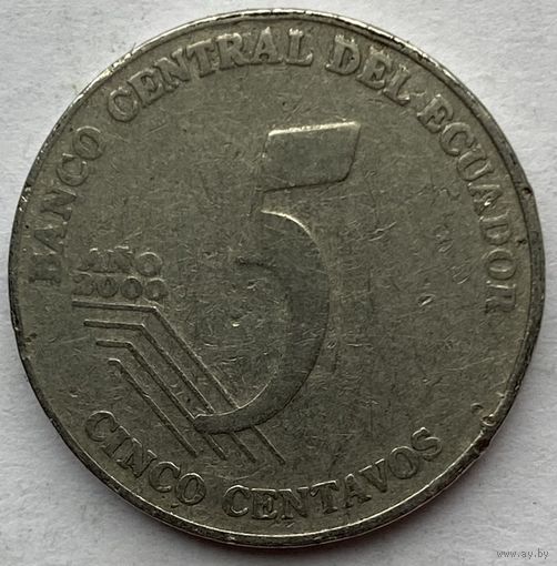 Эквадор 5 сентаво 2000 г.