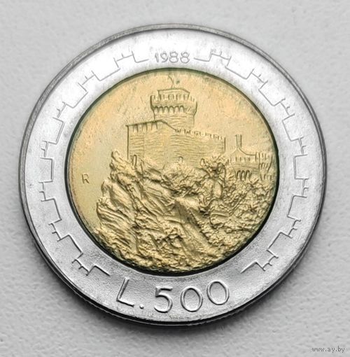 Сан-Марино 500 лир, 1988_Укрепления Сан-Марино