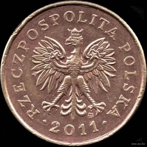 Польша 5 грошей 2011 г. Y#278 (22-6)