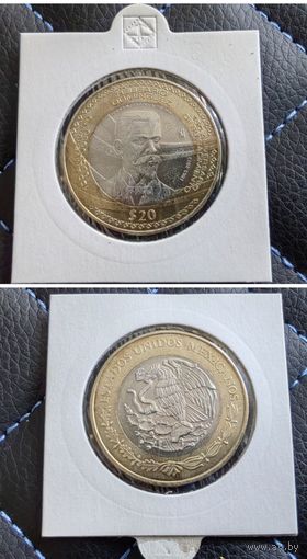 Распродажа с 1 рубля!!! Мексика 20 песо (150 лет со дня рождения Белисарио Домингеса) 2013 г. UNC