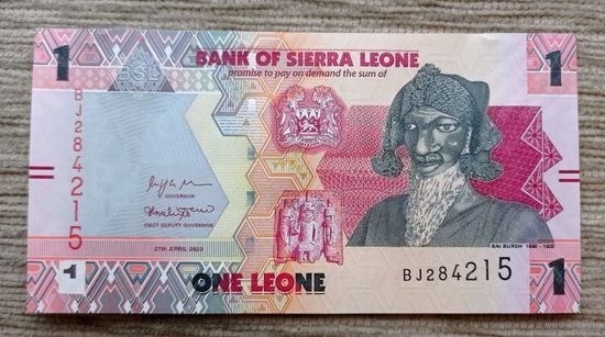 Werty71 Сьерра Леоне 1 леоне 2022 UNC Банкнота