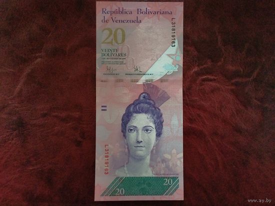 20 боливаров Венесуэла 2009 г. Нечастый год.