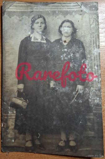 1928-е Открыточный формат студийное фото дамы ретро типажи