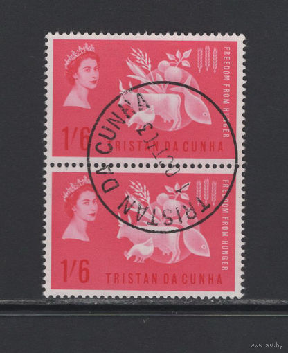 Тристан да Кунья /Tristan da Cunha 1963 Борьба с голодом сцепка Used