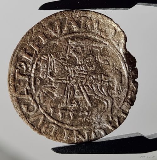 С РУБЛЯ! много лотов, Полугрош, 1/2 гроша 1557 года, Сигизмунд II, м.д. Вильно, Литва