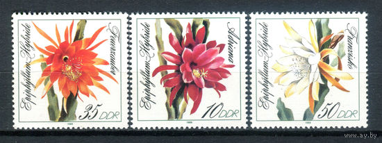 ГДР - 1989г. - Цветы - полная серия, MNH [Mi 3276-3278] - 3 марки