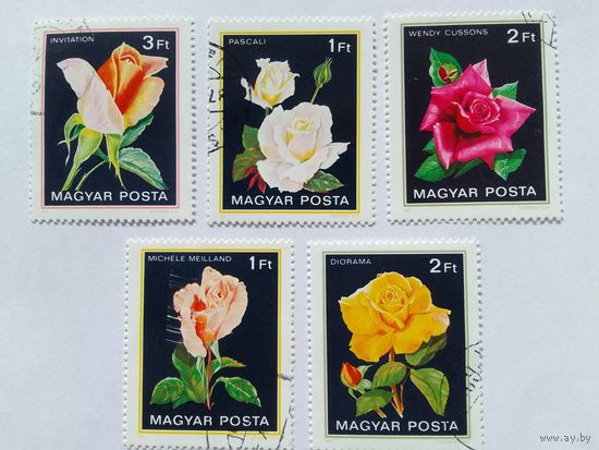 Марки  Розы  Венгрия  1982  5  шт. - 3,00 руб.