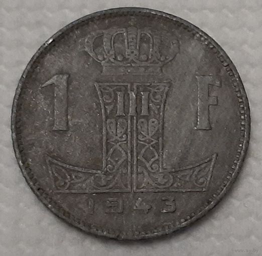 Бельгия 1 франк, 1943 (10-2-28)