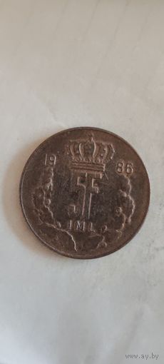 Люксембург5 франк 1986