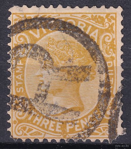 105.Aust. Великобритания. Австралийские штаты. Виктория. Стандарт. 1885 г. 3p. Mi.#93.