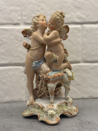 Статуэтка Влюблённые ангелы. 19 век. Распродажа коллекции!!!