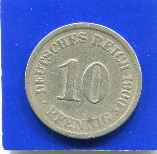 Германия 10 пфеннигов 1900 А