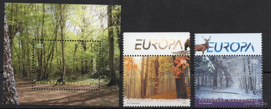 Македония 2011. EUROPA. Флора. Деревья 2марки+блок (593)