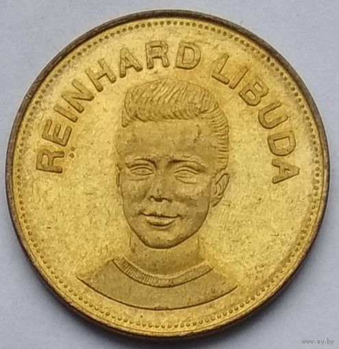 Жетон Shell 1969 г. футболист сборной Германии Райнхард Либуда (нападающий)