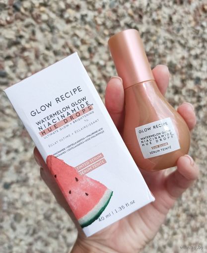 Сыворотка для лица Glow Recipe Watermelon Glow Niacinamide HUE DROPS Tinted Serum в оттенке Sun Glow 40 ml