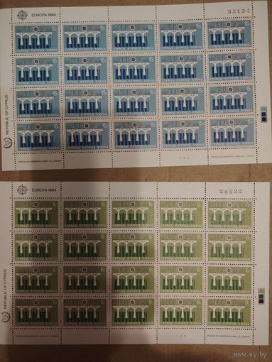 Лот чистых листов Кипра 1984 года Европа