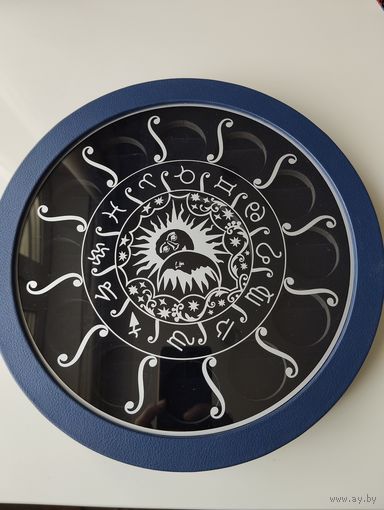 Футляр на 12 монет.д.45мм. Зодиакальный гороскоп и Лунный календарь