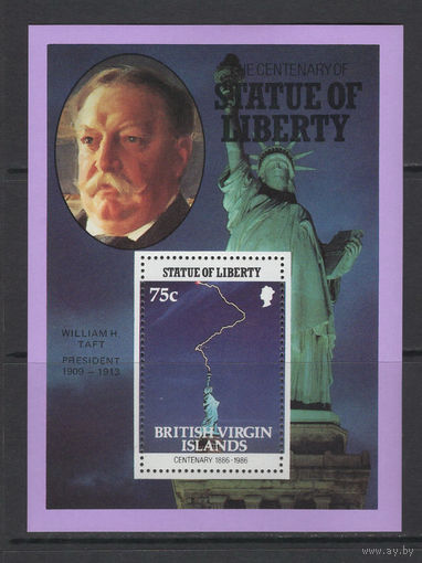 Британские Виргинские острова 1986** Столетие Статуи Свободы Президенты США