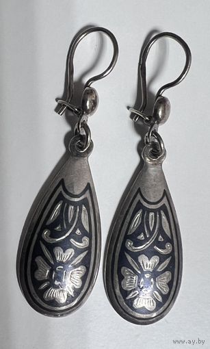 Серьги СССР 925 звезда с рубля
