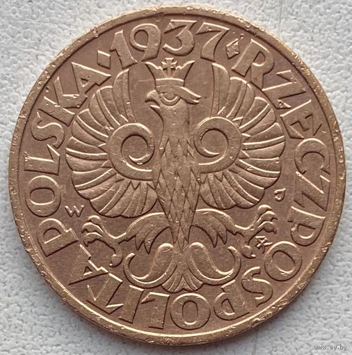 Польша 5 грошей 1937 г.