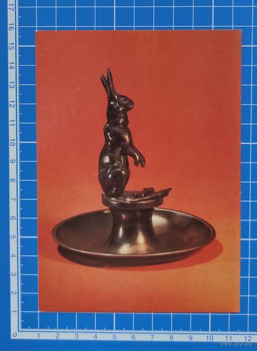 Открытка 1981 год. "Изображения животных и птиц в русском ювелирном искусстве. Пепельница". Фото Б. Кузнецова .