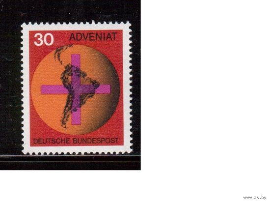 Германия(ФРГ)-1967,(Мих.545), **   ,  Религия