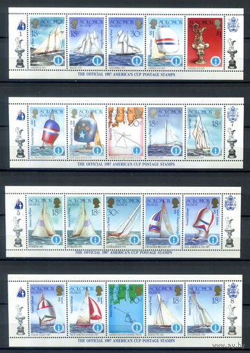 Соломоновы острова - 1986г. - парусная регата - 4 блока - MNH. #O-W-52-G-1