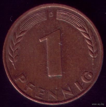 1 пфенниг 1950 год ФРГ D