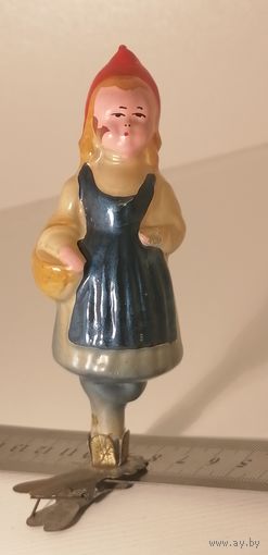 Новогодняя игрушка на прищепке Красная шапочка