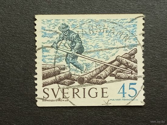 Швеция 1970. Сплав древесины. Полная серия