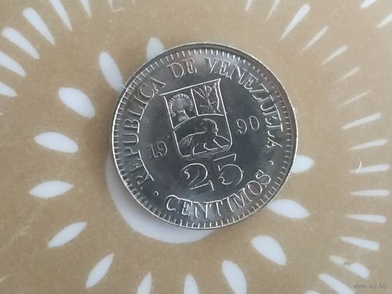 Венесуэла 25 сентимо  1990 год.