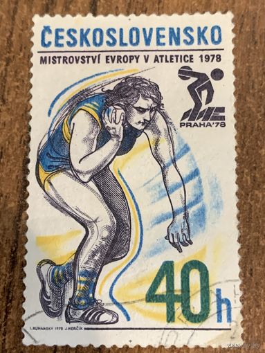 Чехословакия 1978. Чемпионат Европы по легкой атлетике Прага-78. Марка из серии