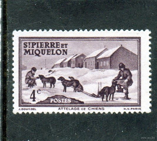 Сен-Пьер и Микелон.Ми-172. Команда собак.1938.