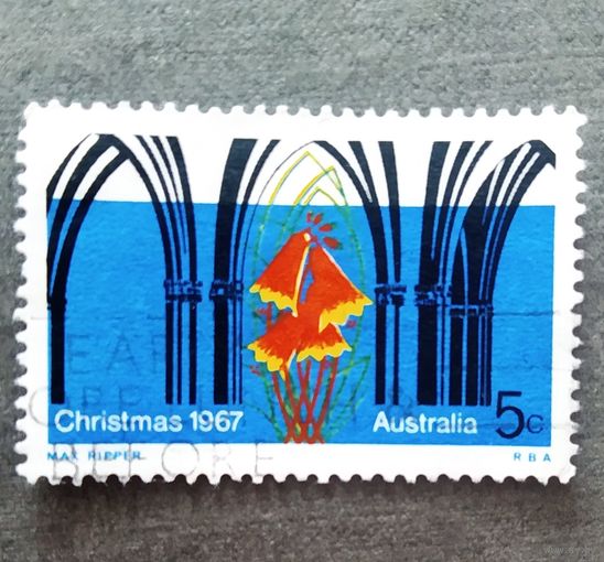 Марка Австралия 1967 год Рождество