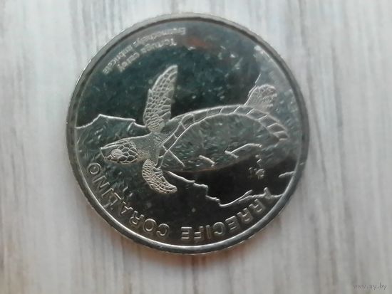 Коста Рика 50 черепаха чек. блеск с рубля