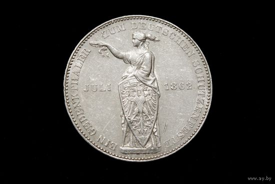 Талер 1862 г. Франкфурт (Германия). Штемпельный блеск!