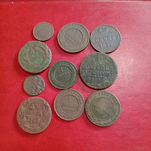 Большой сборный лот монет РИ 10 штук