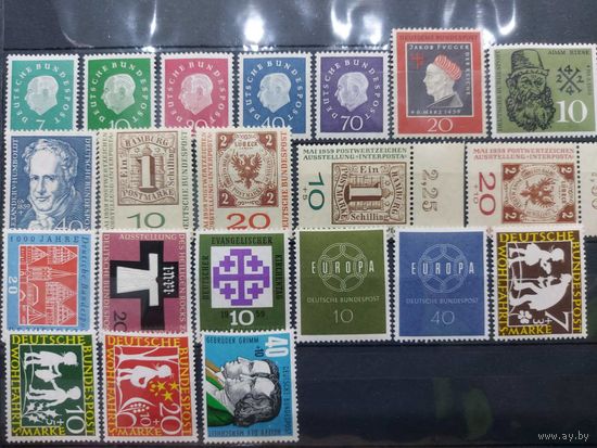 Германия, ФРГ 1959 г. Mi.302-325 MNH** полный годовой набор