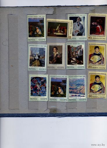 СССР, 1973 ,   ЖИВОПИСЬ,  сборка 12м по 25 коп шт  чистая**