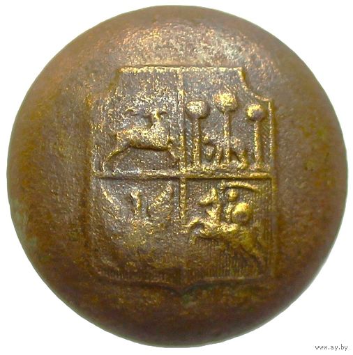 Пуговица чиновника Люблинской губернии Царства Польского РИ. 1844-1869. 20 мм