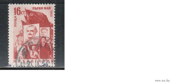 Болгария-1953, (Мих.855) , гаш.  , 1 Мая (одиночка)