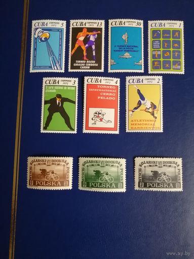 Марки спорт. Куба. Польша.