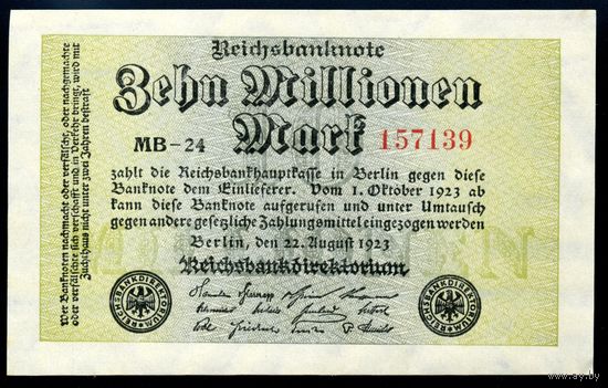 Германия. 10 Миллионов Марок 1923 P106а UNC