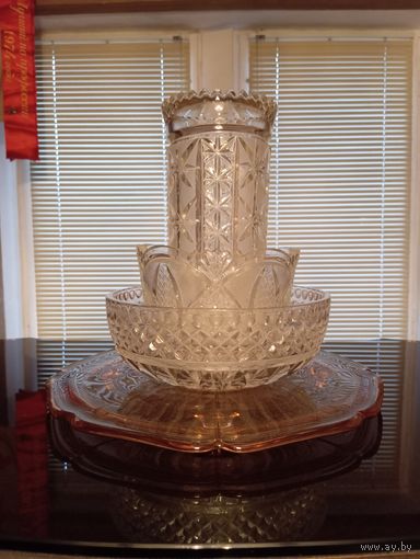 - Поднос-подтортник Конфетница Германия 1950-ые Цветочница и салатница СССР