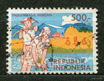 Рисовая ферма. Индонезия. 1986