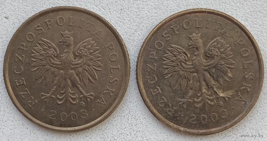 Польша 5 грошей 2003 г. Цена за 1 шт.
