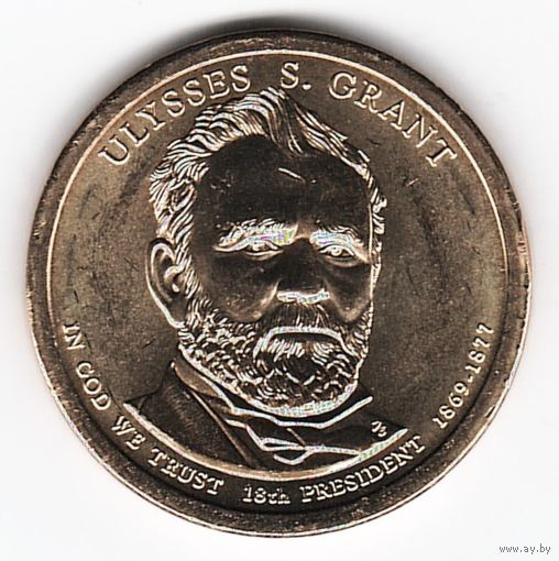 1 доллар США 2011 год 18-й Президент Улисс Гранд двор P _состояние UNC