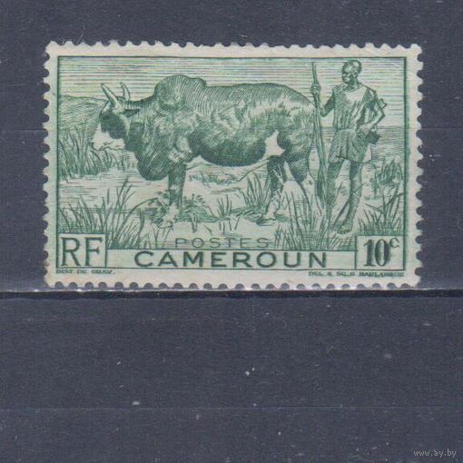 [1445] Французские колонии. Камерун 1946. Пастух.Скот.Зебу. МNН